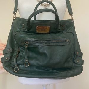 Leather crossbody bag green